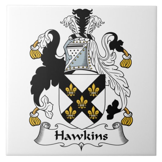 Hawkins Family Crest Tegeltje (Voorkant)