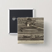 Hawkins, Mayes residences Vierkante Button 5,1 Cm (Voorkant /achterkant)