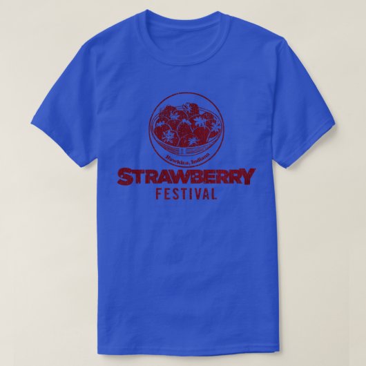 Hawkins Strawberry Festival 1986 T-shirt (Design voorkant)