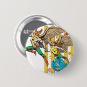 Hawkman en Hawkwoman Ronde Button 5,7 Cm (Voorkant /achterkant)