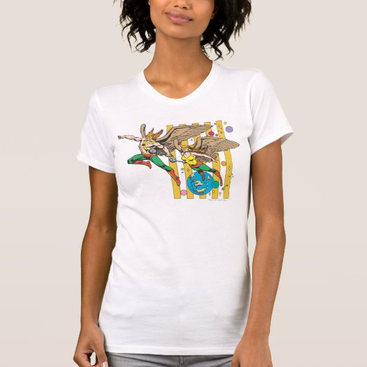Hawkman en Hawkwoman T-shirt (Voorkant)