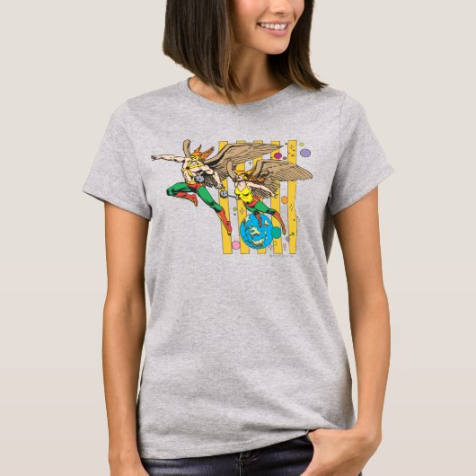 Hawkman en Hawkwoman T-shirt (Voorkant)