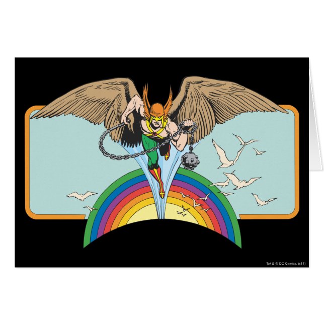 Hawkman Flies Thru Sky (Voorkant Horizontaal)