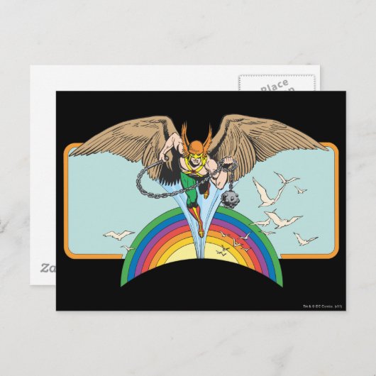 Hawkman Flies Thru Sky Briefkaart (Voorkant / Achterkant)
