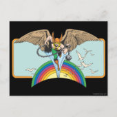 Hawkman Flies Thru Sky Briefkaart (Voorkant)