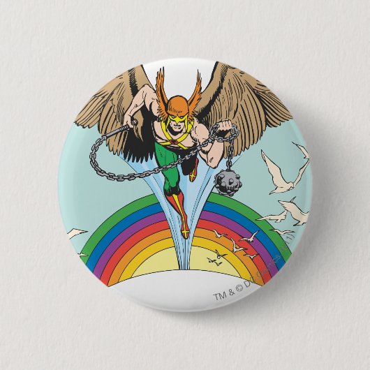 Hawkman Flies Thru Sky Ronde Button 5,7 Cm (Voorkant)