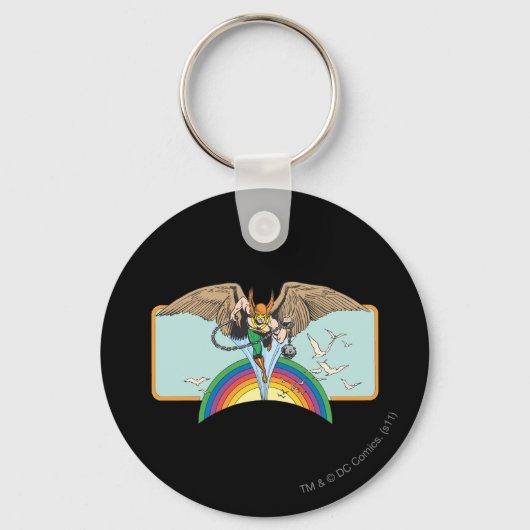 Hawkman Flies Thru Sky Sleutelhanger (Voorkant)