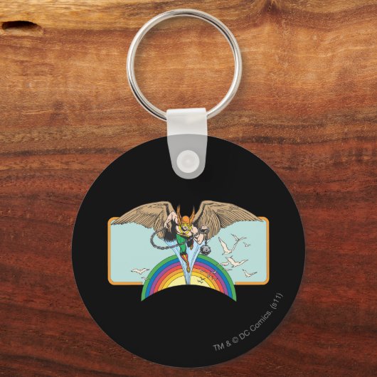 Hawkman Flies Thru Sky Sleutelhanger (Voorkant)