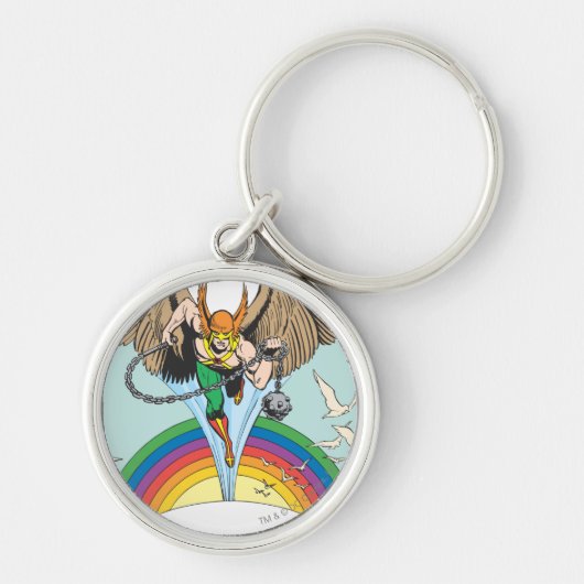 Hawkman Flies Thru Sky Sleutelhanger (Voorkant)