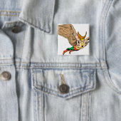 Hawkman Flies Vierkante Button 5,1 Cm (In situ)