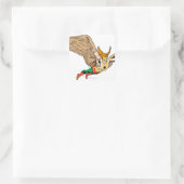 Hawkman Flies Vierkante Sticker (Tas)