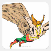 Hawkman Flies Vierkante Sticker (Voorkant)