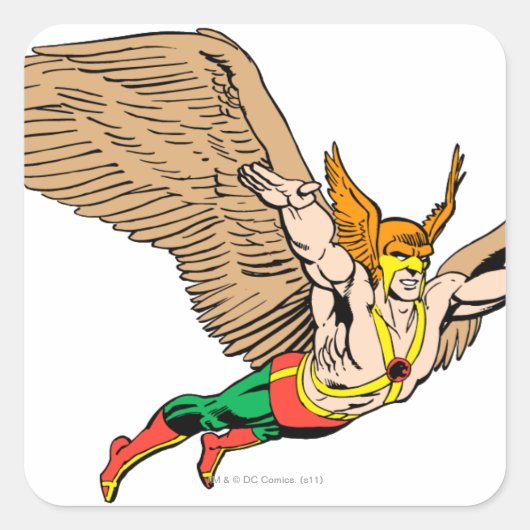 Hawkman Flies Vierkante Sticker (Voorkant)