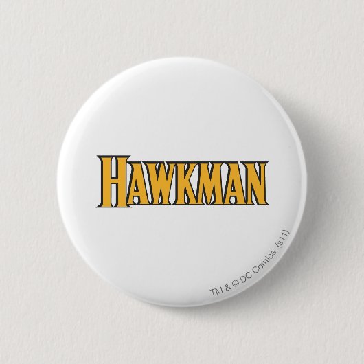 Hawkman Logo Ronde Button 5,7 Cm (Voorkant)