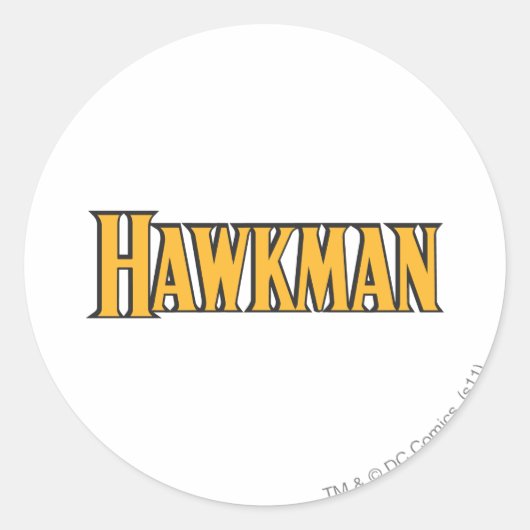 Hawkman Logo Ronde Sticker (Voorkant)