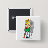 Hawkman Standing Pose Vierkante Button 5,1 Cm (Voorkant /achterkant)