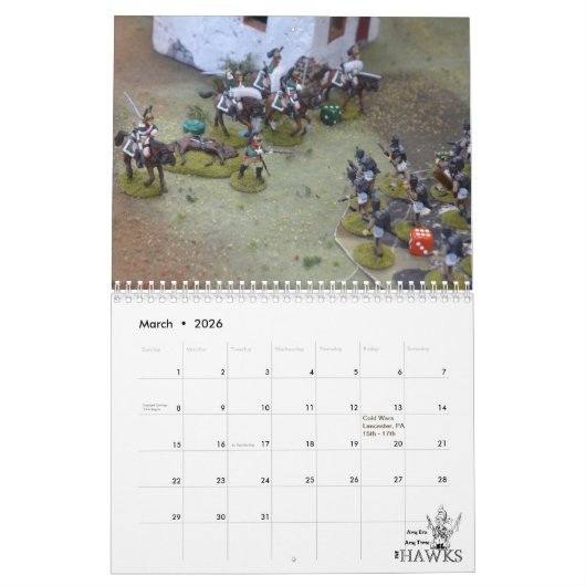 HAWKs 2019 Miniaturen Wandkalender voor games Kalender (Mar 2026)