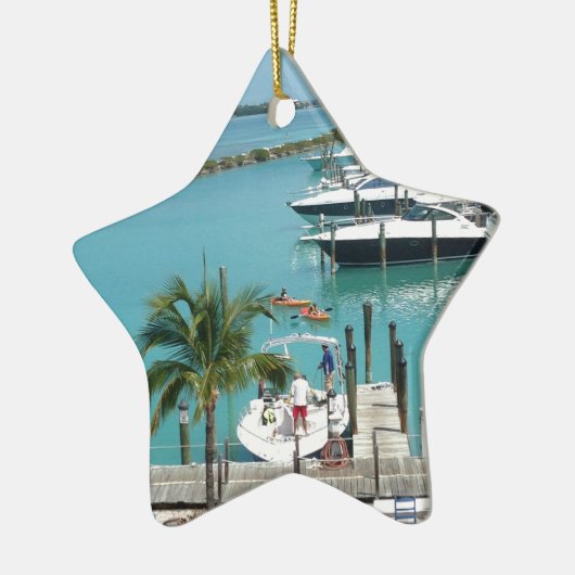 Hawk's Cay Marina Keramisch Ornament (Links)