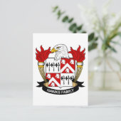 Hawks Family Crest Briefkaart (Staand voorkant)