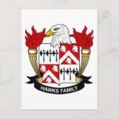 Hawks Family Crest Briefkaart (Voorkant)