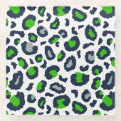 Hawks geïnspireerd Leopard Print Glass Onderzetter (Voorkant)
