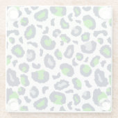 Hawks geïnspireerd Leopard Print Glass Onderzetter Glazen Onderzetter (Achterkant)