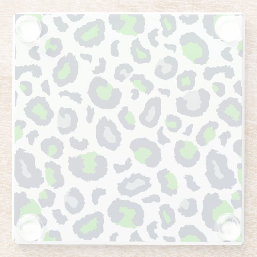 Hawks geïnspireerd Leopard Print Glass Onderzetter Glazen Onderzetter (Achterkant)