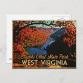 Hawks Nest SP West Virginia Briefkaart (Voorkant / Achterkant)