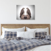 Hawks op een post canvas afdruk (Insitu (Slaapkamer))