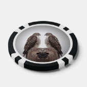 Hawks op een post pokerchips (Enkel)