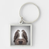 Hawks op een post sleutelhanger (Voorkant)