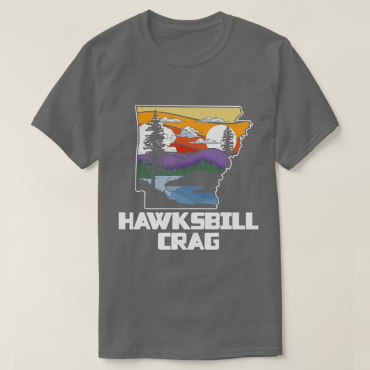 Hawksbill Crag Arkansas Artistieke Natuur in openl T-shirt (Design voorkant)
