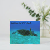 Hawksbill Zee Turtle Briefkaart (Staand voorkant)