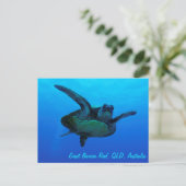 Hawksbill Zee Turtle Briefkaart (Staand voorkant)