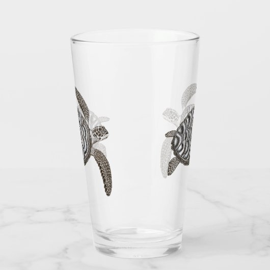 Hawksbill Zee Turtle Glass Tumbler (Links)