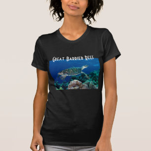 Hawksbill Zee Turtle Great Barrier Reef Coral Zee T-shirt