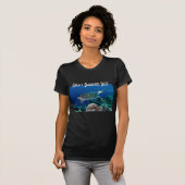 Hawksbill Zee Turtle Great Barrier Reef Coral Zee T-shirt (Voorkant volledig)