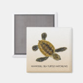 Hawksbill Zee Turtle Hatchling Magnet (Voorkant / Achterkant)