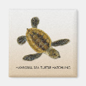Hawksbill Zee Turtle Hatchling Magnet (Voorkant)