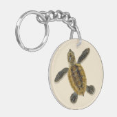 Hawksbill Zee Turtle Hatchling Sleutelhanger (Voorkant Links)