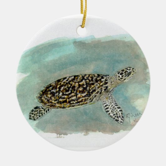 Hawksbill Zee Turtle ornament (Voorkant)