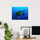 Hawksbill Zee Turtle Poster (Thuiskantoor)