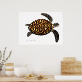 Hawksbill Zee Turtle Poster (Keuken)