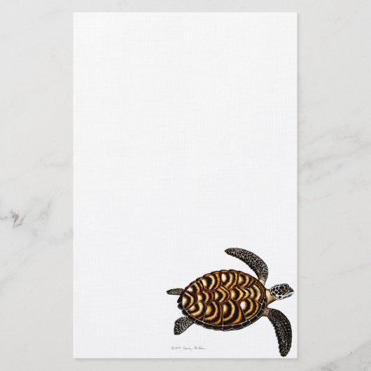 Hawksbill Zee Turtle Stationery Briefpapier (Voorkant)