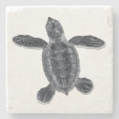 Hawksbill Zee Turtle Stone Onderzetter (Voorkant)