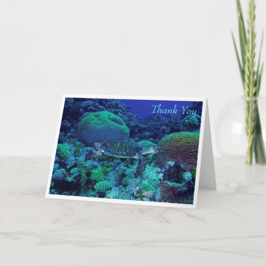 Hawksbill Zee Turtle Wenskaart Bedankkaart (Voorkant)