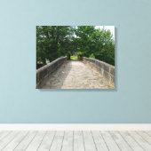 Hawksclough Bridge, Mytholmroyd Canvas Afdruk (Insitu (Houten vloer))