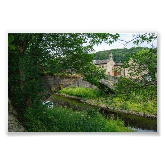 Hawksclough Bridge, Mytholmroyd Foto Afdruk (Voorkant)