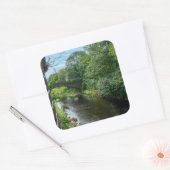 Hawksclough Bridge over the River Calder Vierkante Sticker (Envelop)
