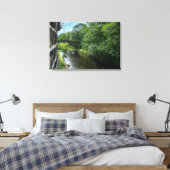 Hawksclough-brug over de rivier de Calder Canvas Afdruk (Insitu (Slaapkamer))